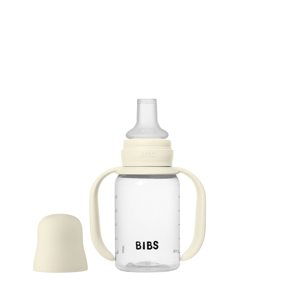 BIBS Baby Sippy Bottle 150ml with Silicone Spout 6m+ – Ivory