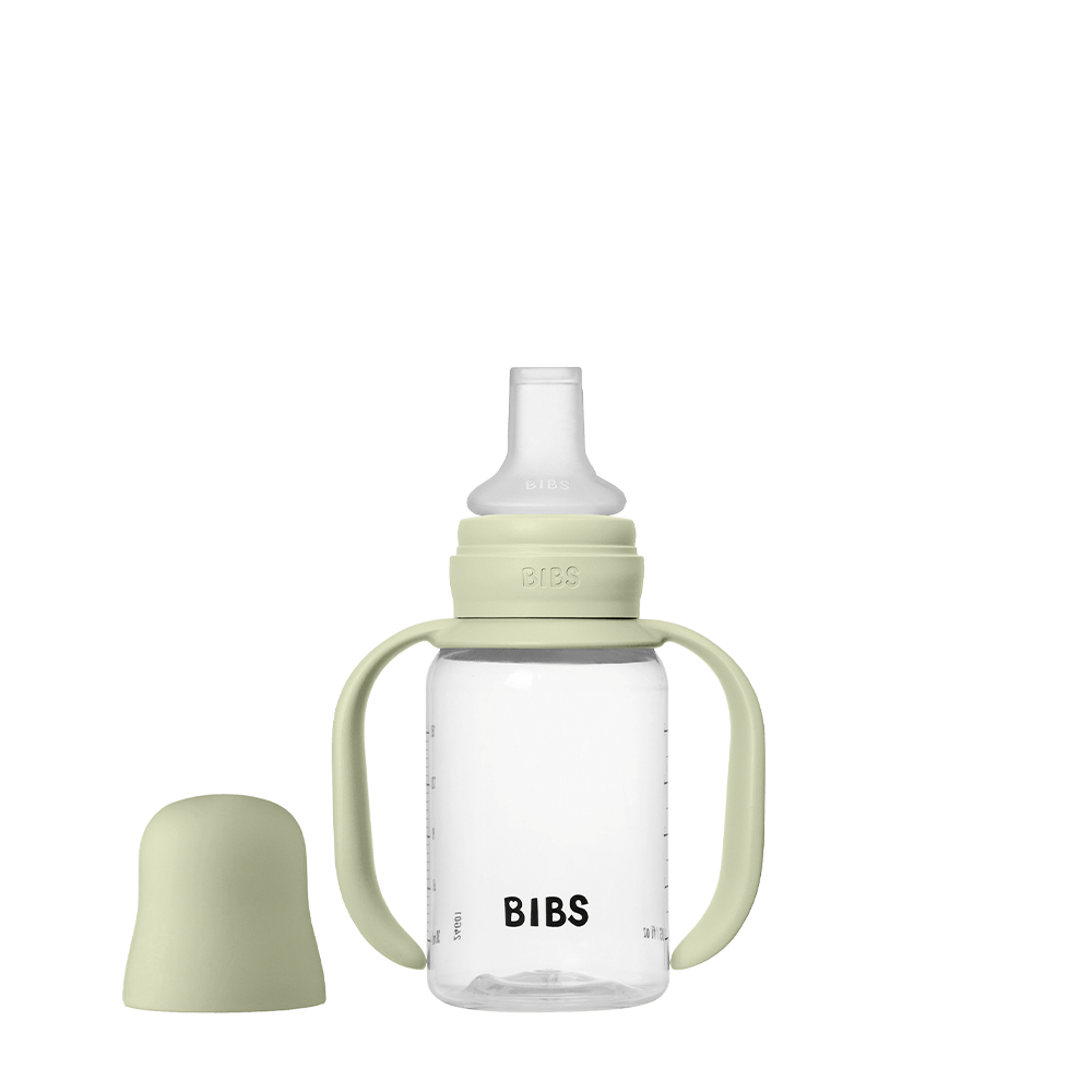 BIBS Baby Sippy Bottle 150ml with Silicone Spout 6m+ – Sage