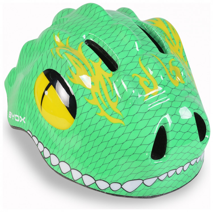 Byox Dino Y27 Ρυθμιζόμενο Παιδικό Κράνος LED Φως για Ποδήλατο & Πατίνι πράσινο