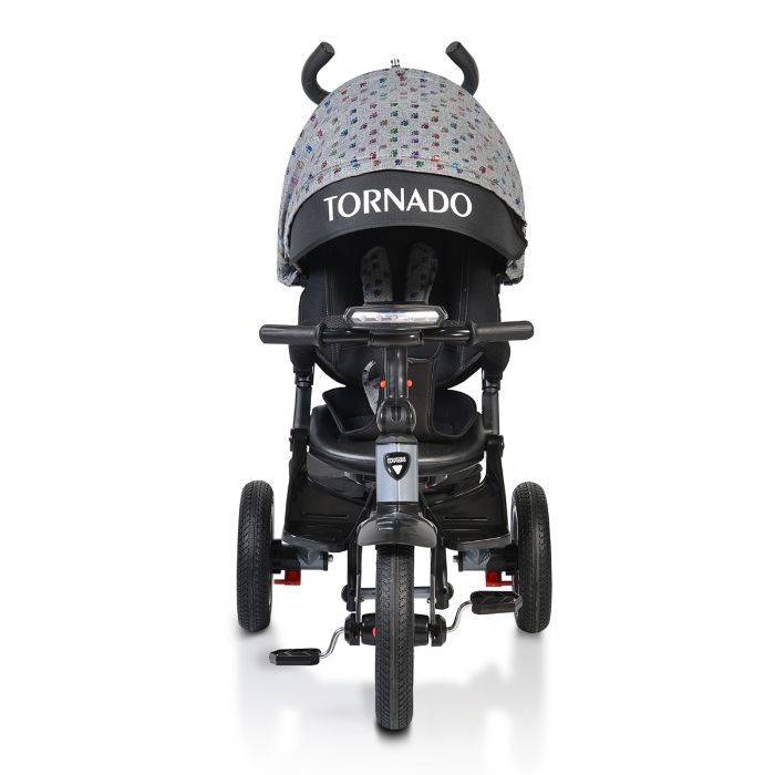Byox Tornado Children Tricycle Reversibe Seat Music Tray Grey