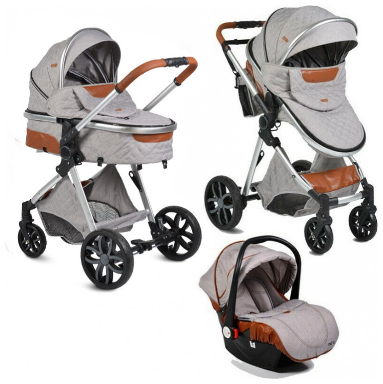 Cangaroo Alma 3 in 1 Aluminium Baby Stroller 0 months Light