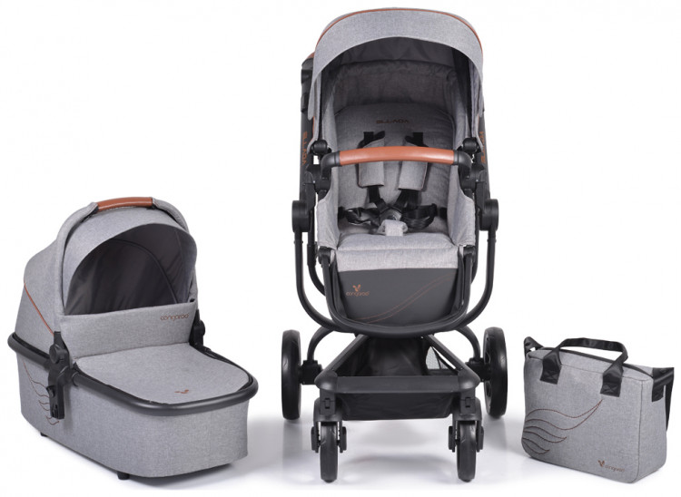 Cangaroo Ellada 2 in 1 Baby Stroller 0+ months Grey 3800146235628