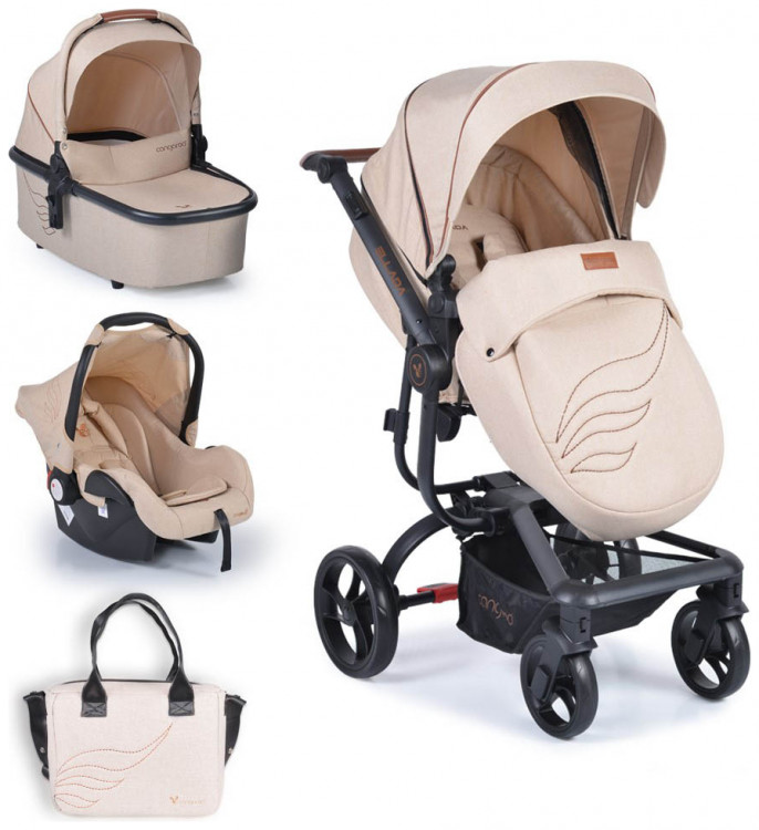Cangaroo Ellada 3 in 1 Baby Stroller 0 months with Car Seat 0 13