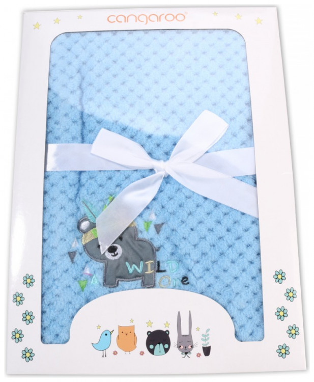 Cangaroo Freya Απαλή Βρεφική Κουβέρτα Fleece 110x80cm Μπλε 3800146263980