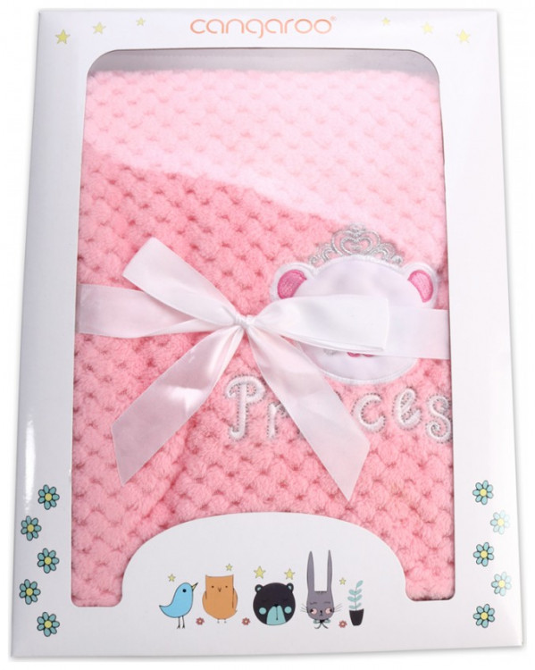 Cangaroo Freya Απαλή Βρεφική Κουβέρτα Fleece 110x80cm Ροζ 3800146264000