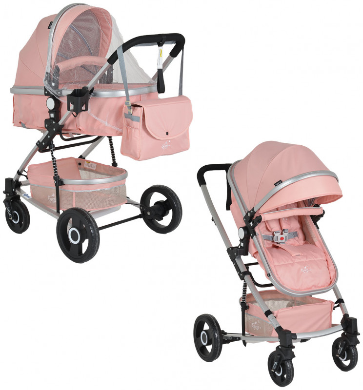 Cangaroo Gigi Παιδικό Μετατρεπόμενο Καρότσι Pink 3800146235642