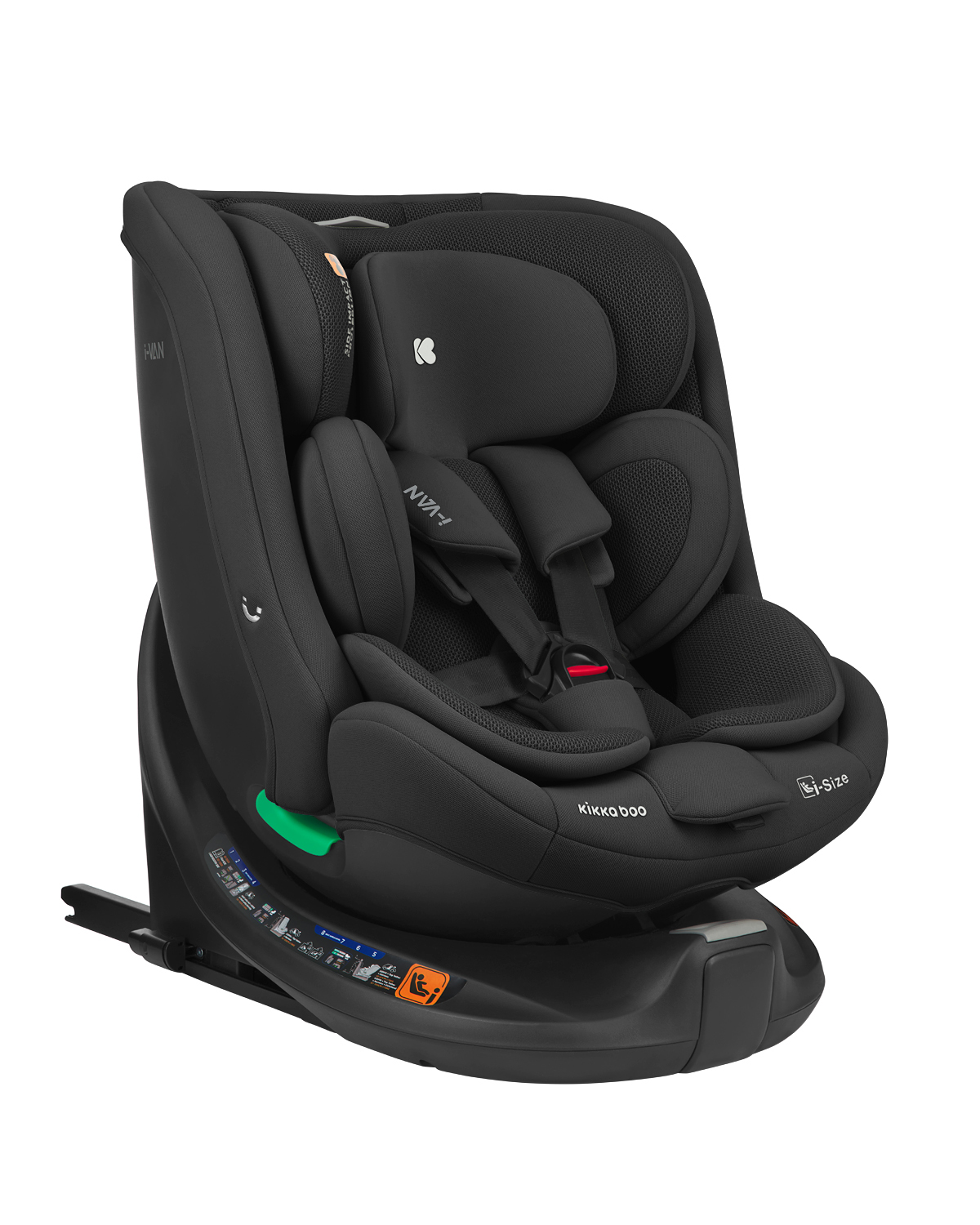 Kikka Boo i-Van 40-150 cm i-SIZE Isofix Περιστρεφόμενο Κάθισμα αυτοκινήτου 0-36kg Μαύρο 31002100081