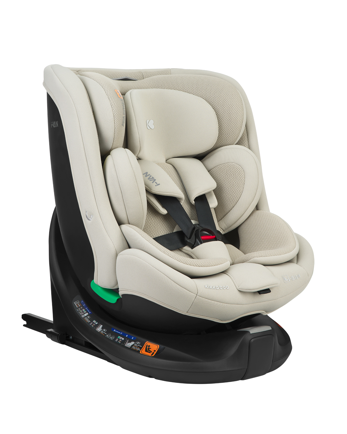Kikka Boo i-Van 40-150 cm i-SIZE Isofix Περιστρεφόμενο Κάθισμα αυτοκινήτου 0-36kg  Light Beige 31002100083