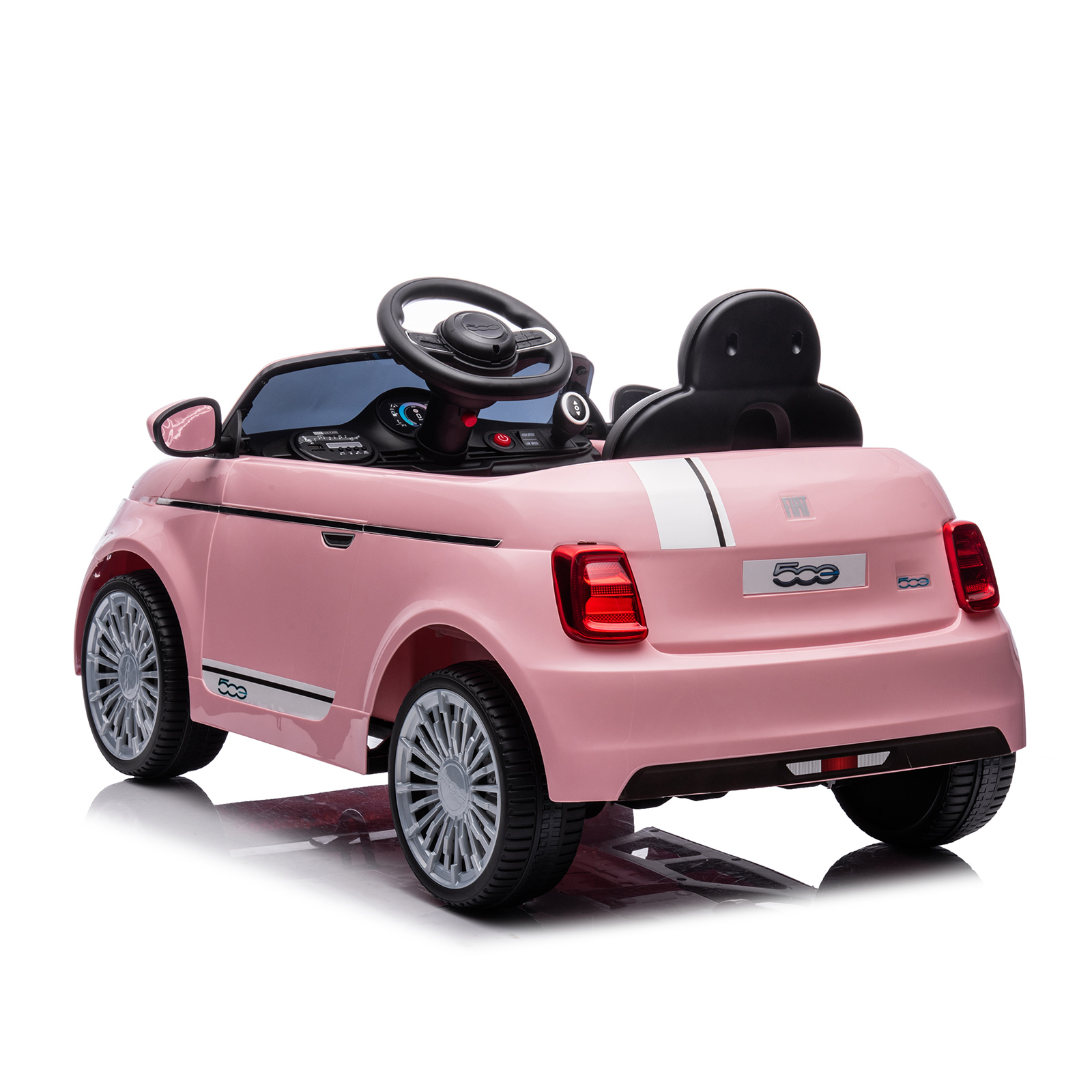 Pink fiat 500 electric car 2025