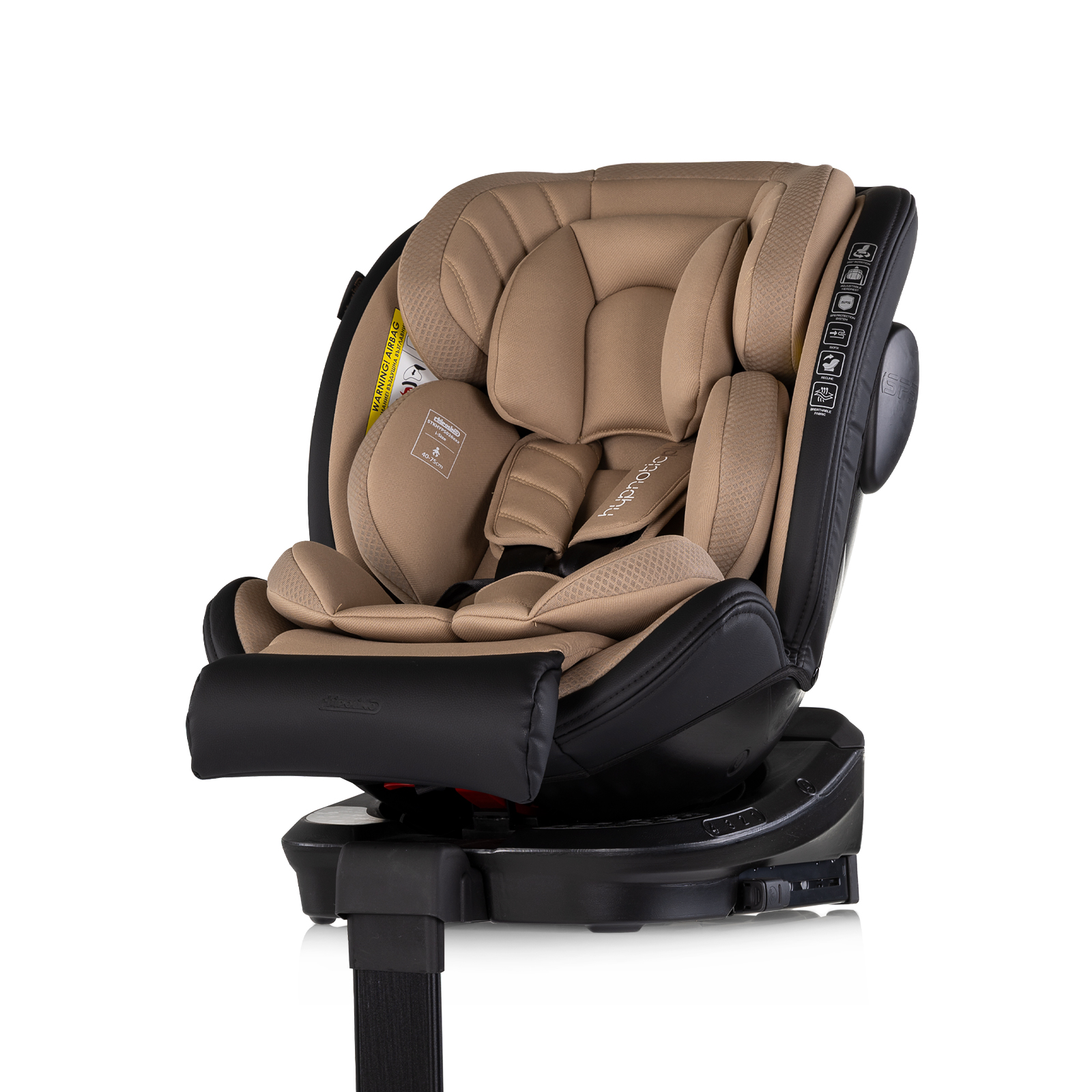 Chipolino Παιδικό κάθισμα αυτοκινήτου Hypnotic Plus i-Size ISOFIX 360° 40-150 εκ. λατέ