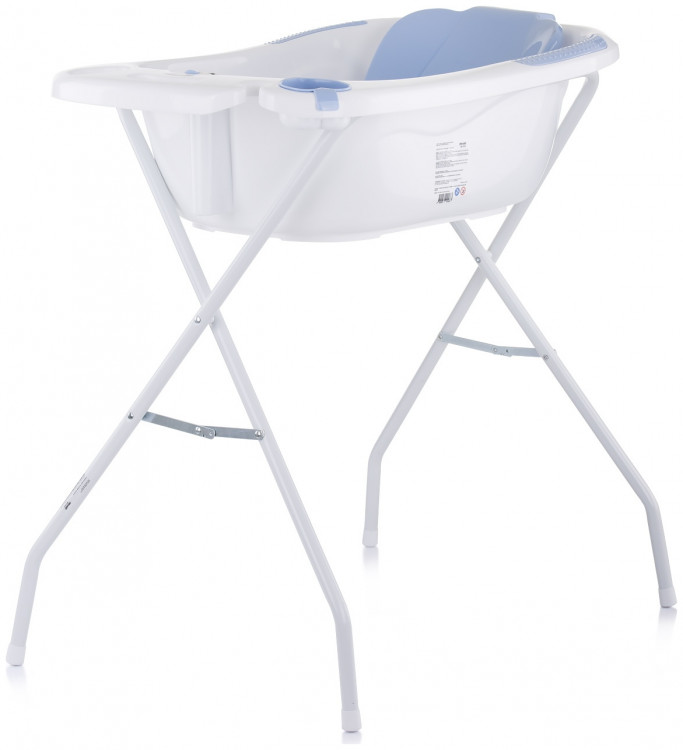 Chipolino Set bath tub, baby bath bed and stand Vela 87cm Blue VKVE00211BL