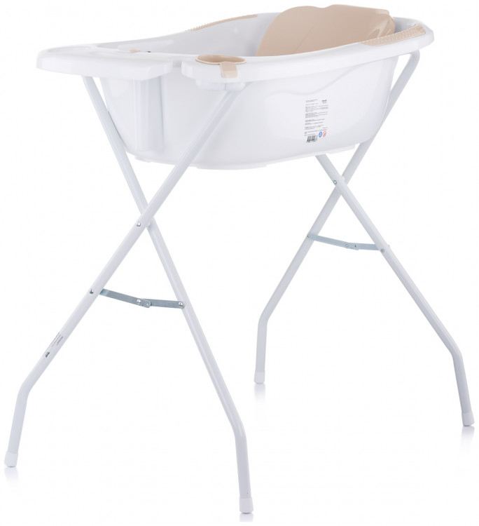 Chipolino Set bath tub, baby bath bed and stand Vela 87cm Mocca VKVE00214MO