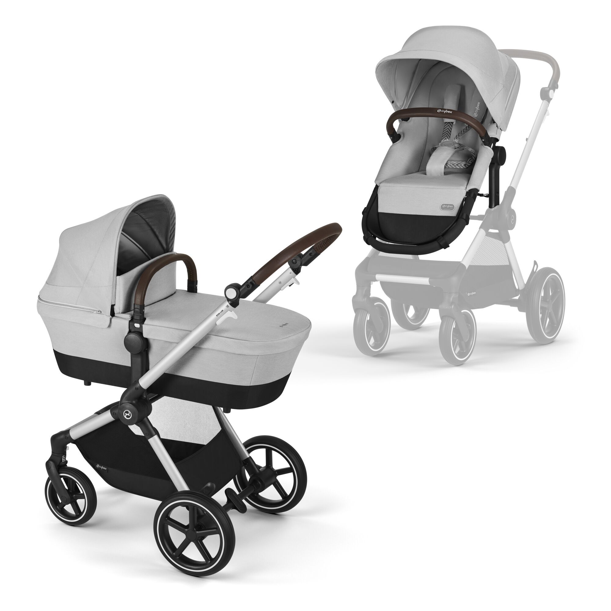 Cybex EOS Lux SLV  2 in 1 Stroller Lava Grey 522003847