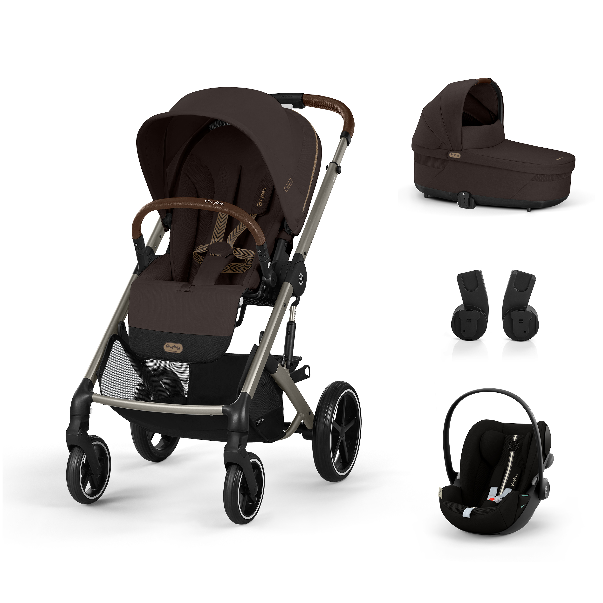 Cybex Balios S Lux Set 4 in 1 TPE Σύστημα Μεταφοράς με Κάθισμα Cloud G i-Size Plus Chocolate Brown 70000587