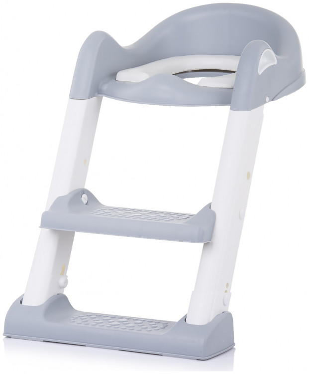 Chipolino Toilet trainer seat with ladder Tippy STPTI0211GY Grey