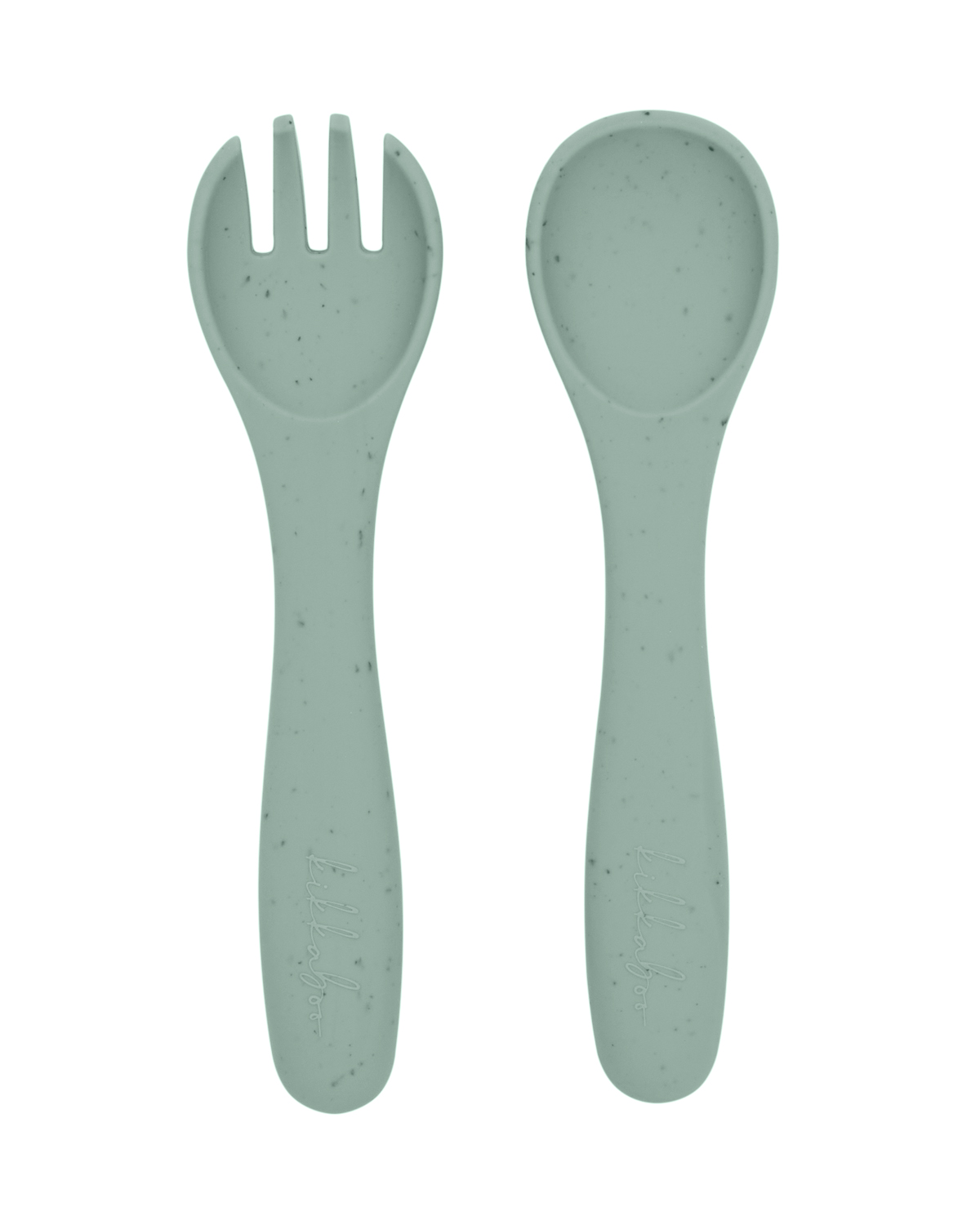Kikka Boo Σετ πιρουνιών και κουταλιών Platinum Silicone Sage 31302050014