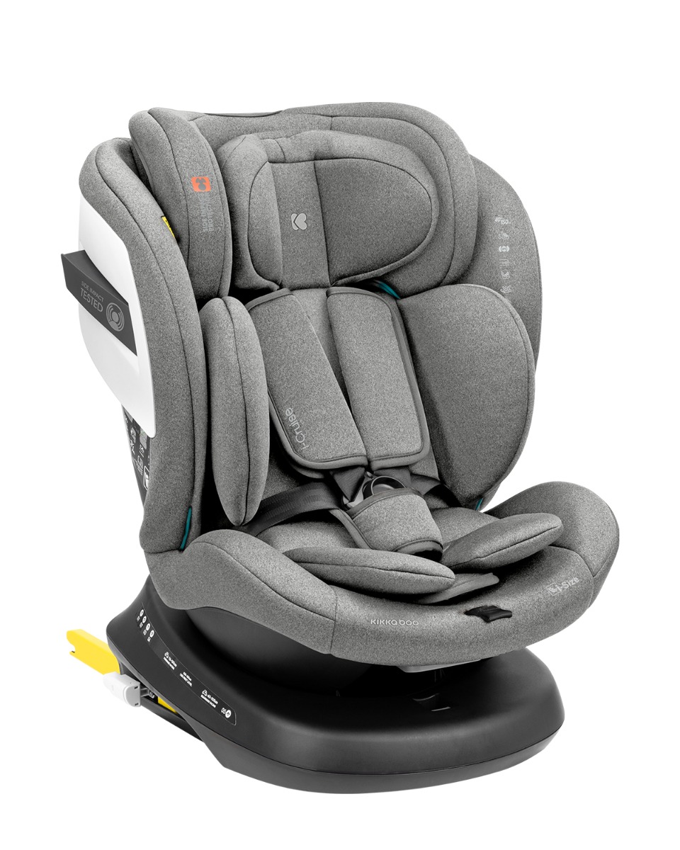 KIkka Boo Car seat 40-150 cm i-Cruise i-SIZE Light Grey 31002100057