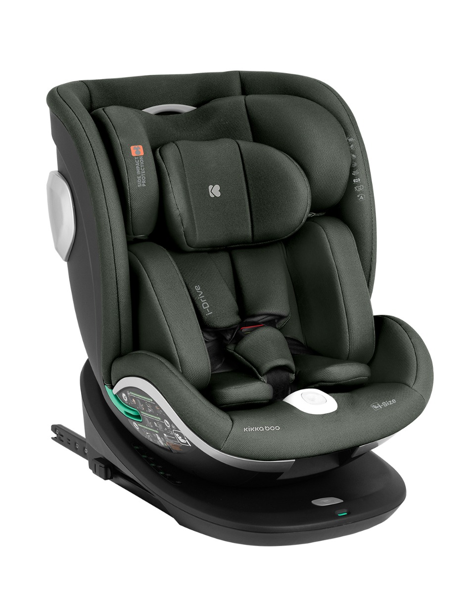 Kikka Boo Car seat 40-150 cm i-Drive i-SIZE Army Green 31002100022