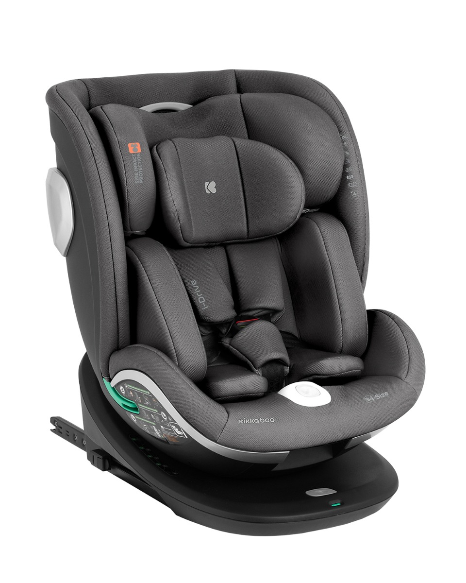 Kikka Boo Κάθισμα αυτοκινήτου 40-150 cm i-Drive i-SIZE Σκούρο γκρι 31002100020