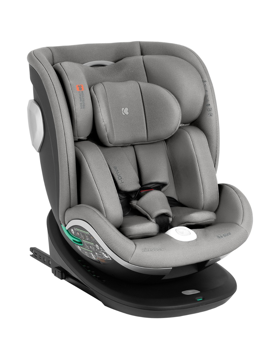 Kikka Boo Κάθισμα αυτοκινήτου 40-150 cm i-Drive i-SIZE ανοιχτό γκρι 31002100021