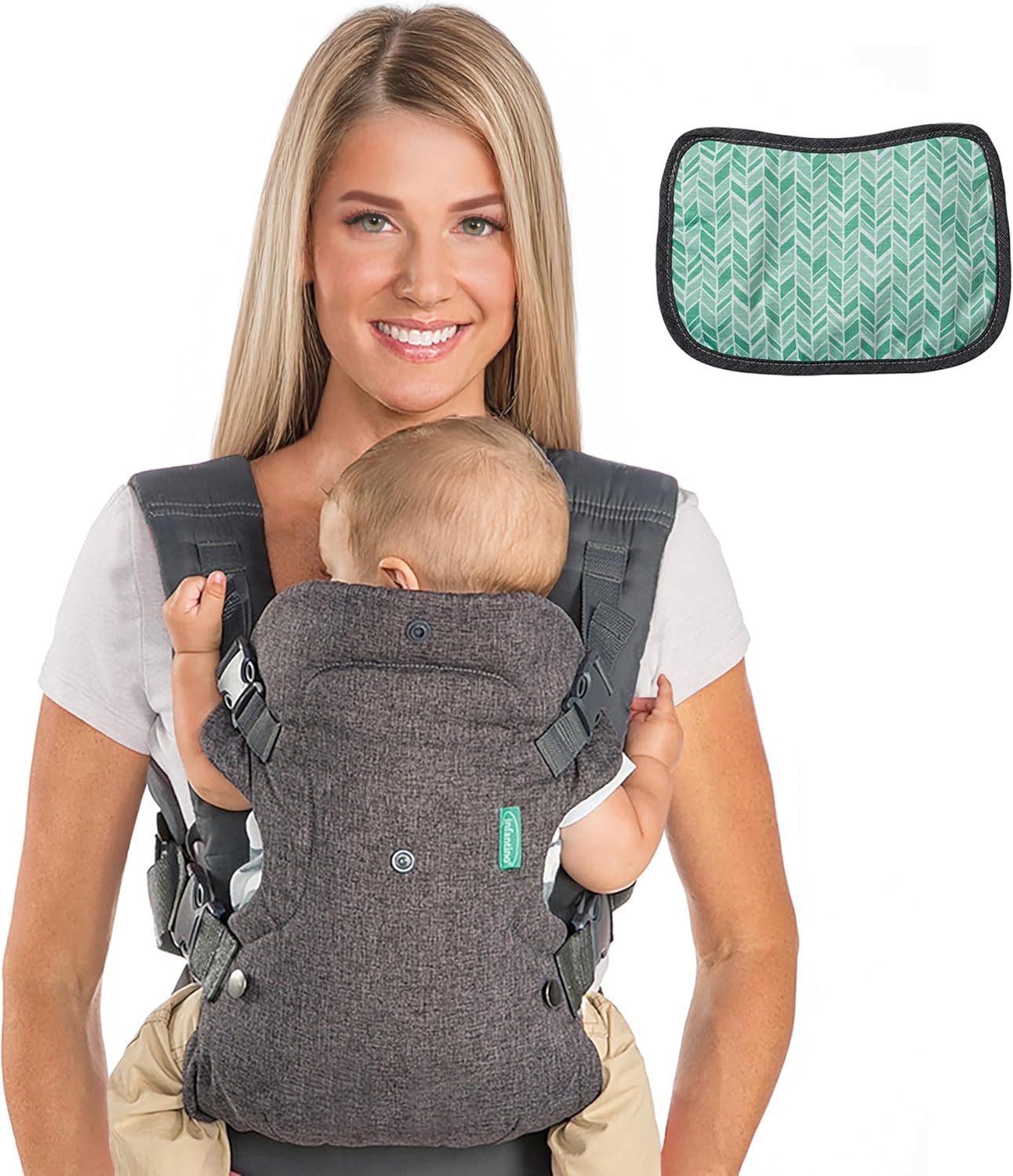 Infantino Flip 4-in-1 Baby Carrier | Ergonomic, Stylish & Adjustable Grey