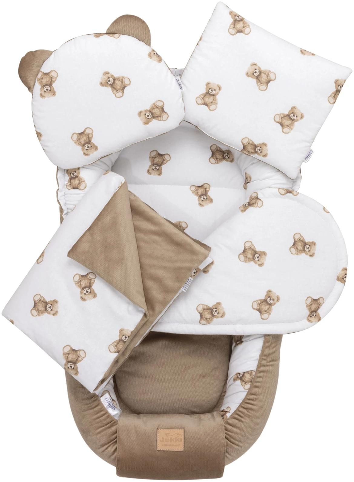 JUKKI Φωλιά Για Βρέφη 100x55 Σετ 5 τμχ Mr. Teddy & Caramel Velvet