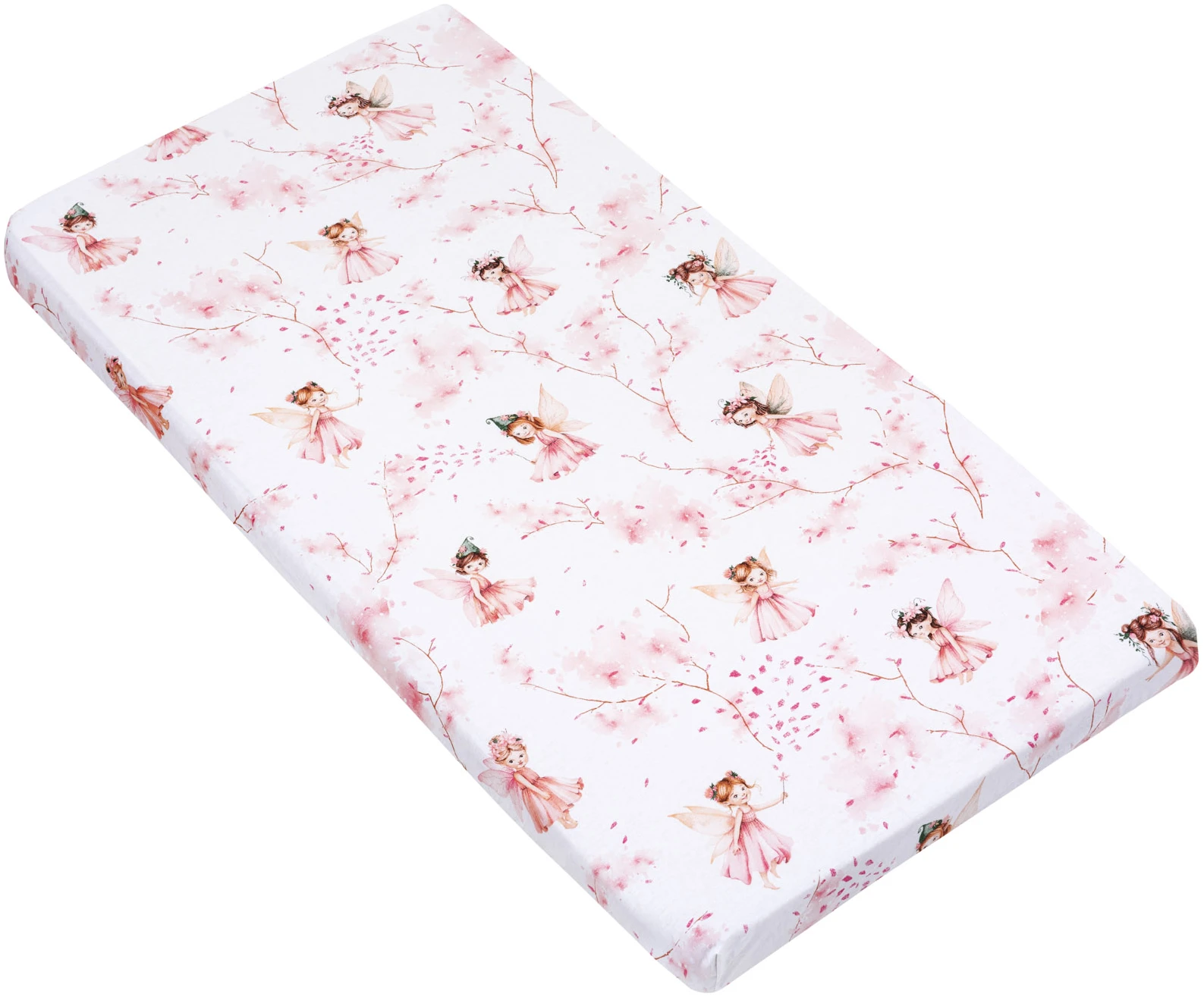 JUKKI Σεντόνι με λάστιχο για Κούνια 100% Βαμβάκι 60x120 CM Little Fairy 5904506824380