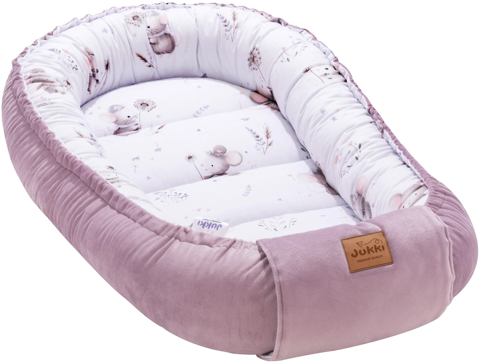 JUKKI Φωλιά Για Βρέφη Comfort 100x55 Διπλής Όψης Lovely Mouse Velvet