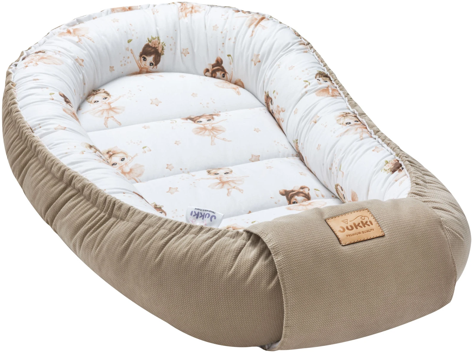 JUKKI Φωλιά Για Βρέφη Comfort 100x55 Διπλής Όψης Prima Ballerina & Cappuccino Velvet