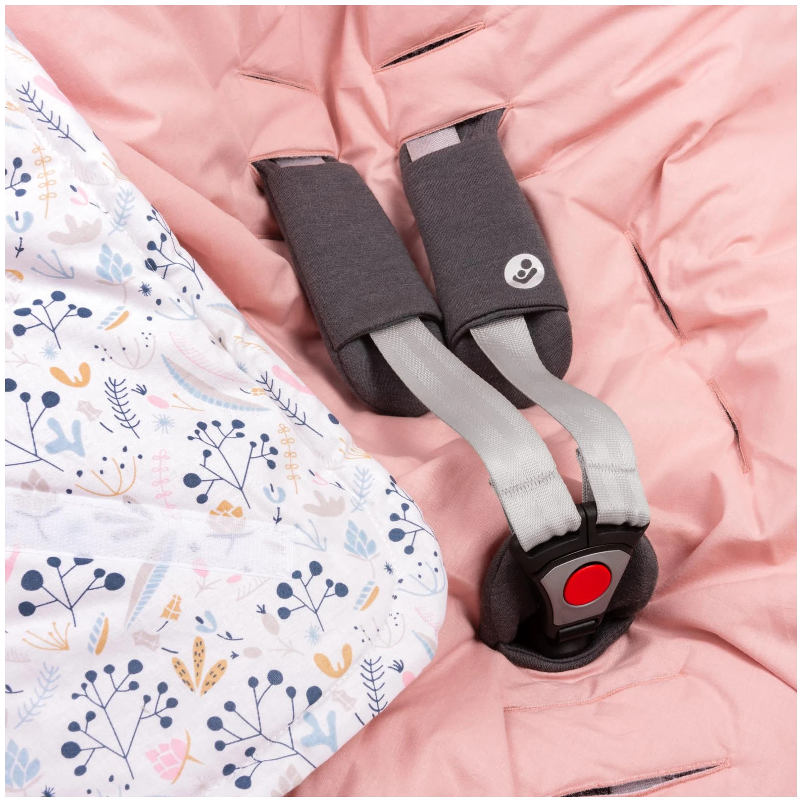 JUKKI Car Seat Blanket with Hood Soft Meadow 5904506805174