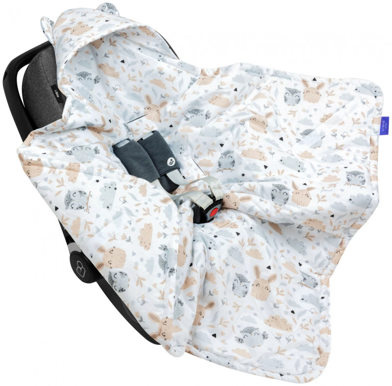 JUKKI Car Seat Blanket with Hood Very Morning 5904506805211