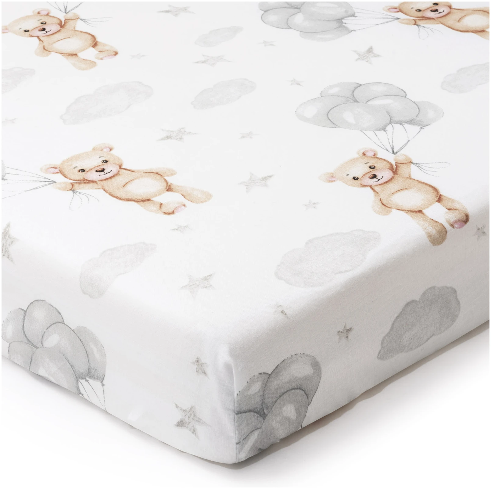 JUKKI Σεντόνι Βαμβακερό με Λάστιχο 120x60 cm Cloudy Bears