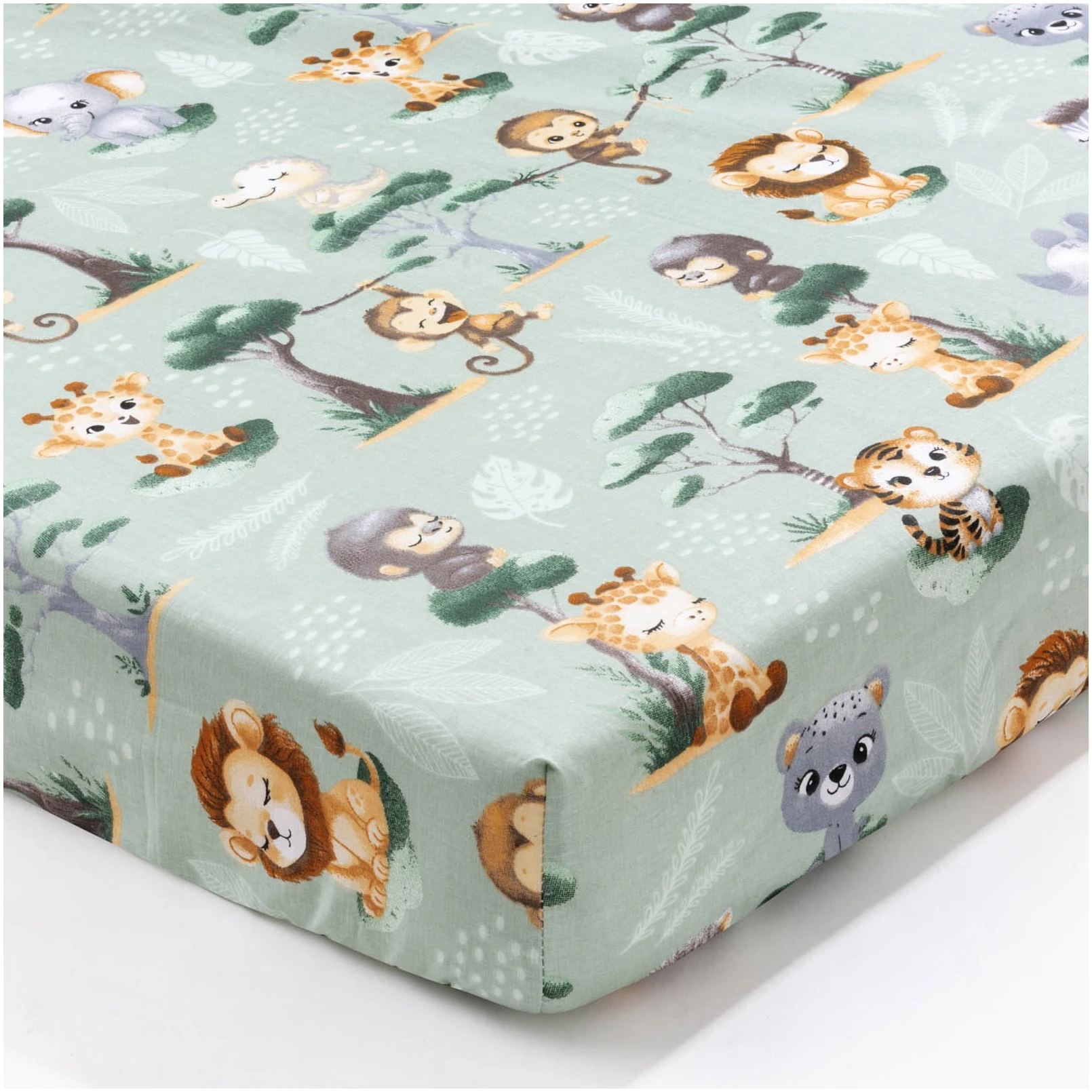 JUKKI Σεντόνι Βαμβακερό με Λάστιχο 120x60 cm Tropical Animals