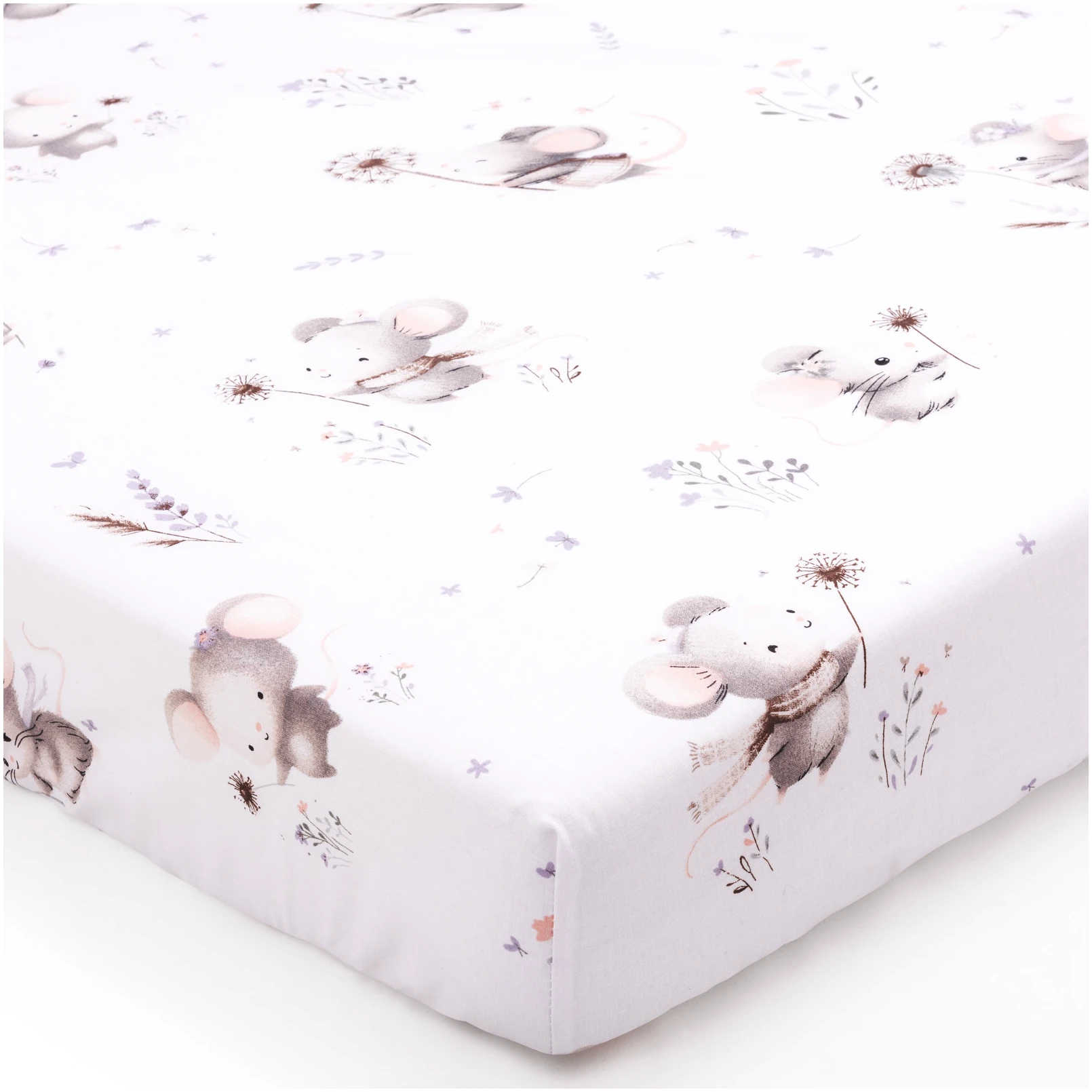 JUKKI Σεντόνι Βαμβακερό με Λάστιχο 120x60 cm Lovely Mouse