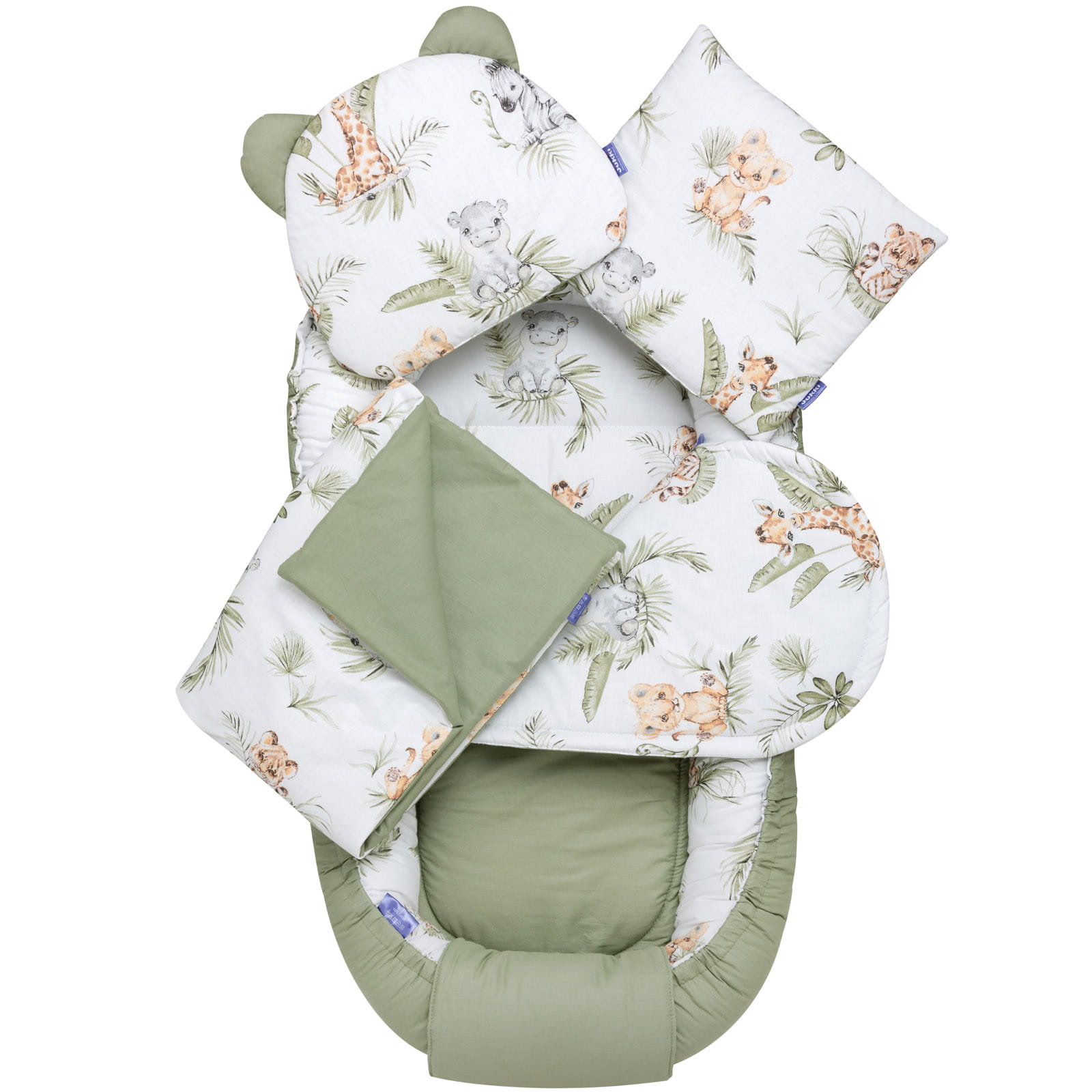 Jukki Χειροποίητο Σετ Baby Nest 5 τμχ Φωλιά Μωρού 100x55 0+μηνών Savanna Fun 5904506809714