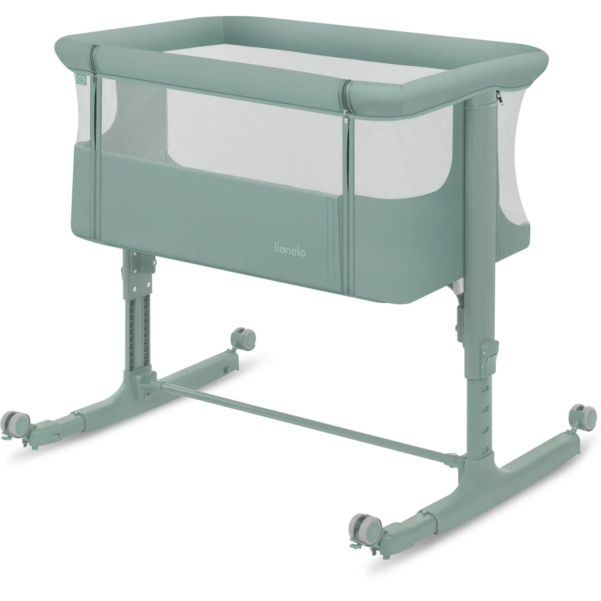 Lionelo Aurora 3in1 Baby Bedside Cot Co-Sleeper For Babies From Birth To 9kg Adjustable Height And Incline Mattress 4 Lockable Wheels Breathable~p127385425