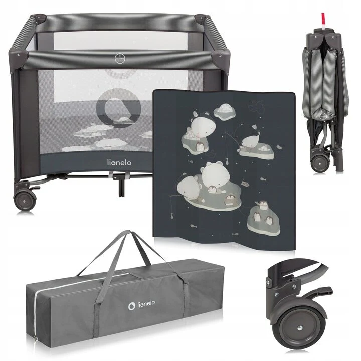 Lionelo Bonnie Παρκοκρέβατο Γκρι Scandy