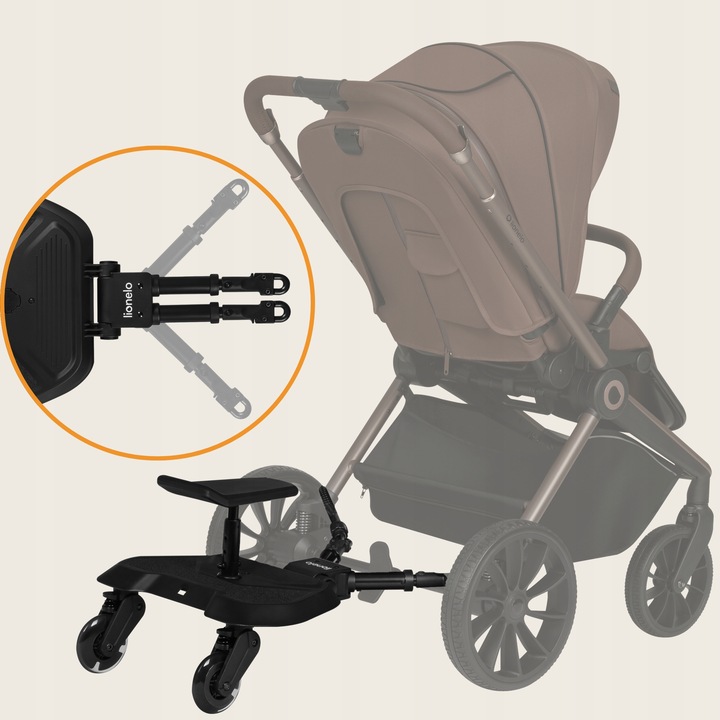 Lionelo Cama 2in1 Fietsaanhanger en Wandelwagen SIQ Vering 2 Kinderen