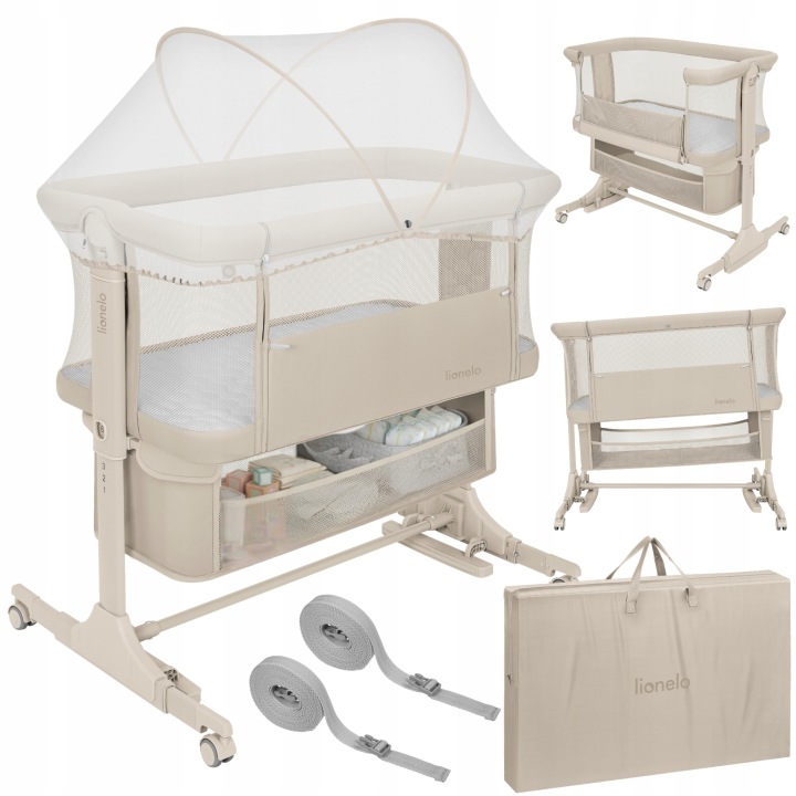 Lionelo Jodie Λίκνο Συγκοίμησης Μωρού - Μπεζ Cream