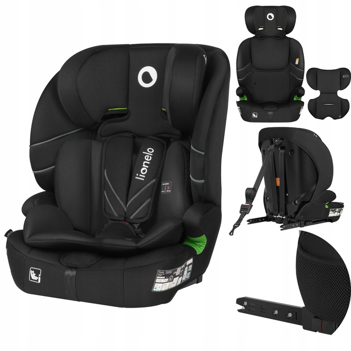 Lionelo Levi Fix i-Size Κάθισμα Αυτοκινήτου 76-150 cm ISOFIX με Top Tether Black Carbon 5903771723916