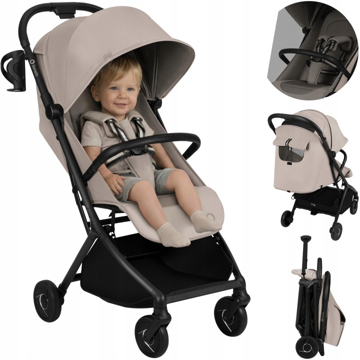 Lionelo Sia Καρότσι Ταξιδίου έως 22kg Biege Sand 5903771726337