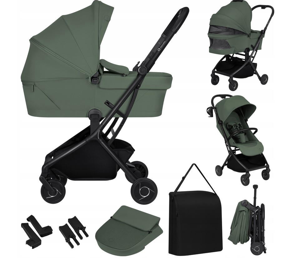 Lionelo Sia Flex 2-in-1 Travel Stroller 0-48 Months up to 22kg Green Emerald