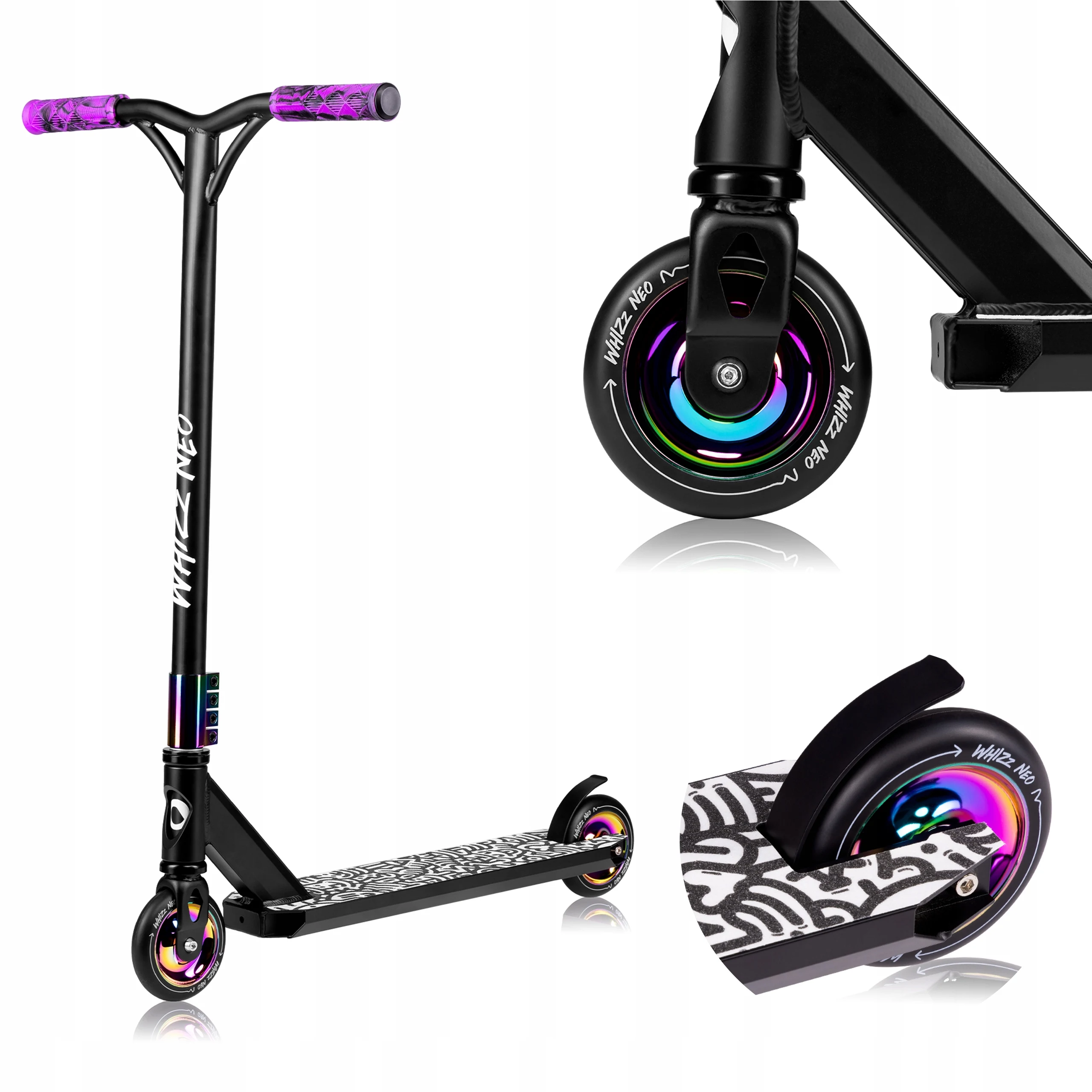 Lionelo Whizz Neo Children’s Scooter – Black Carbon / Multicolor