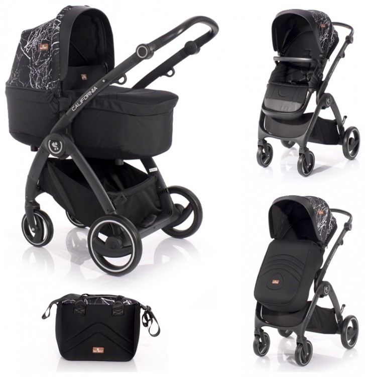 Lorelli California 2 in 1 Reversible Travel System - Black Marble (10021572098)