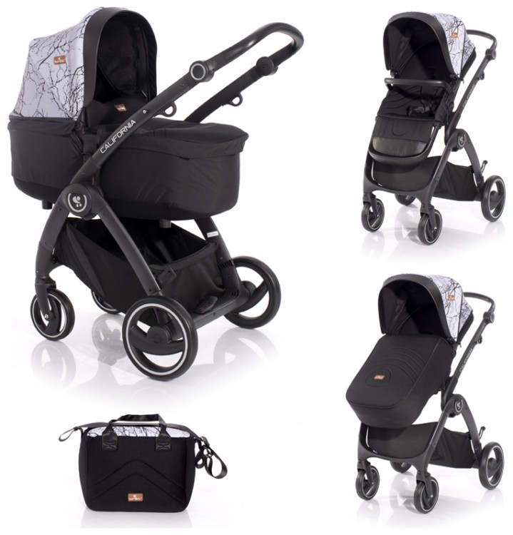 Lorelli California 2 in 1 Reversible Travel System - Grey Marble (10021572099)