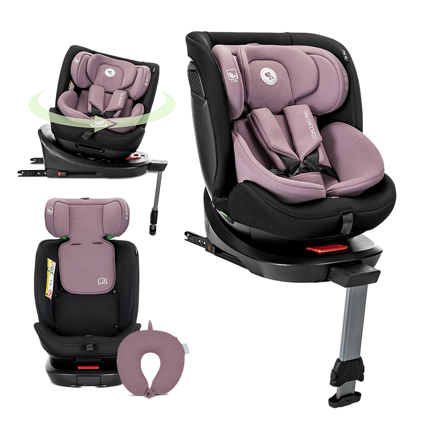 Lorelli CONCORD PRO Car Seat i-Size ISOFIX 40-150 cm 360° Pink