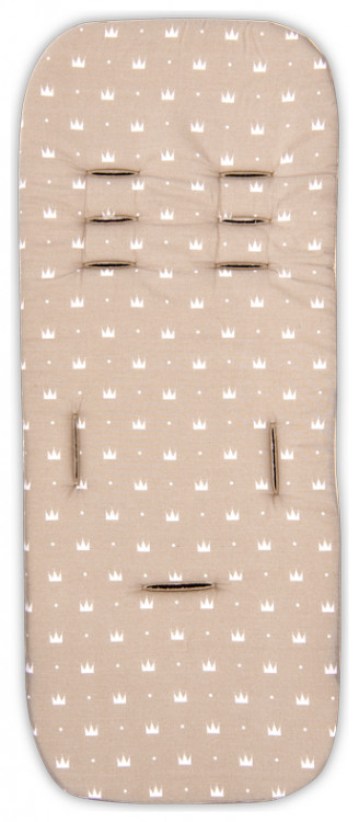 Lorelli Cosy Travel Κάλυμμα Στρώμα Memory Foam για παιδικό καρότσι Crowns Latte 20040414801