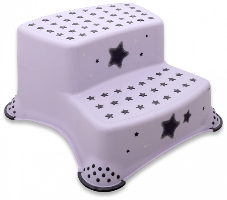 Lorelli Double Step Stool with Anti-Slip-Function - Stars White (10130670519)