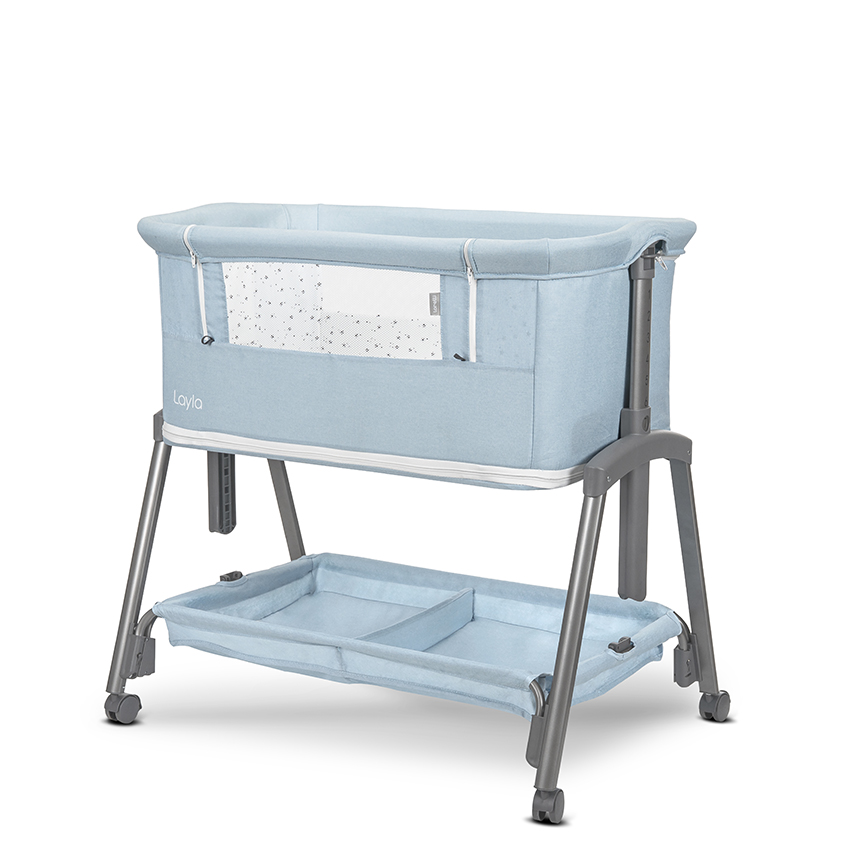 Lorelli Layla Bedside Crib & Playpen 2 in 1 Blue