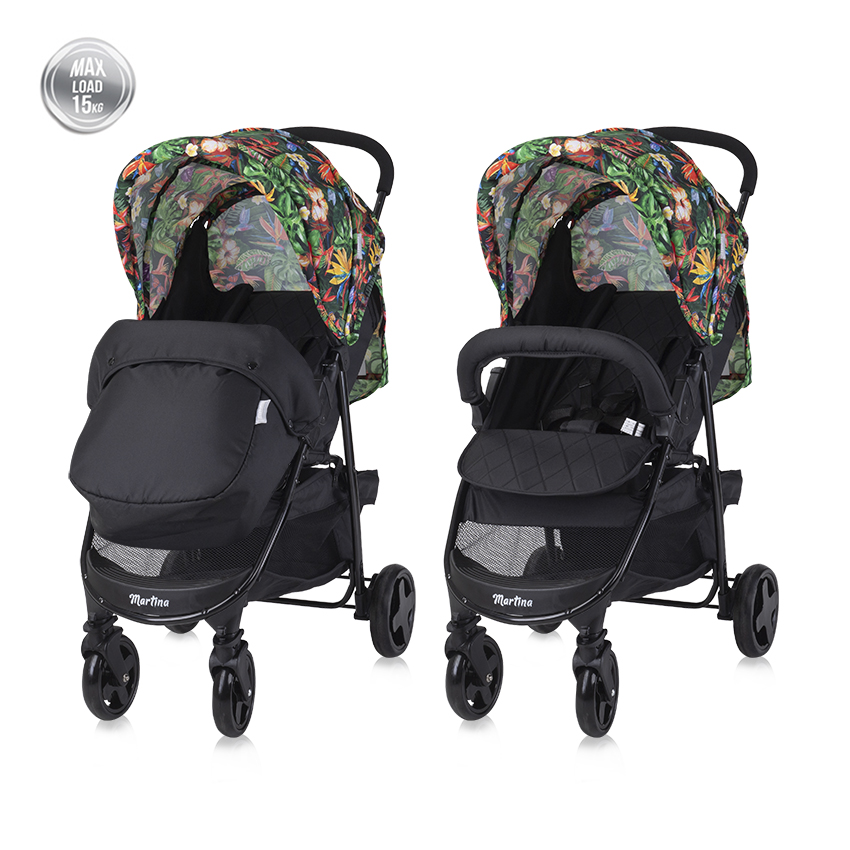 Lorelli Martina Baby Stroller with Footmuff Tropical Flowers 10021712388